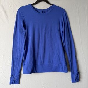 Lululemon Womens Rush Hour Long Sleeve Top 4 Sapphire Blue Yoga Gym Workout